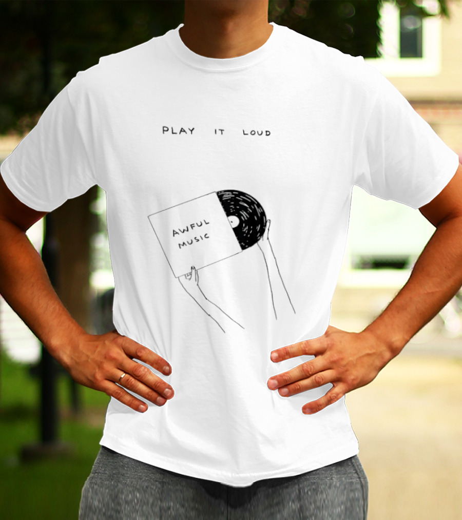 Awful Music Play It Loud Vinyl Record T-Shirt