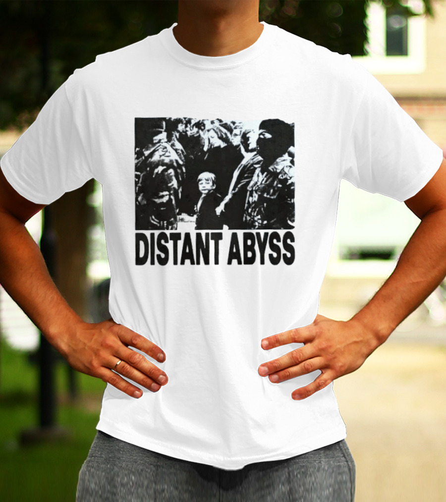Distant Abyss Protest Conflict Military Scene T-Shirt
