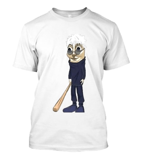 Gojo Satoru Crossover Tung Tung Tung Sahur Character Fusion T-Shirt