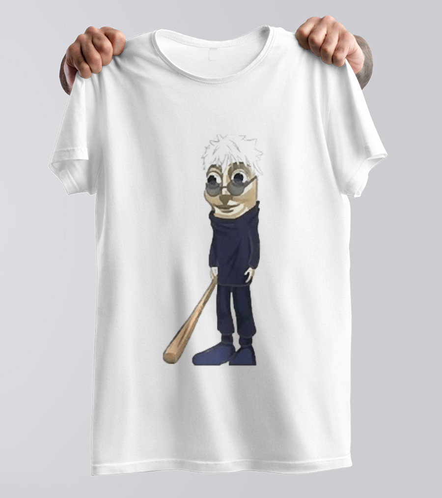 Gojo Satoru Crossover Tung Tung Tung Sahur Character Fusion T-Shirt