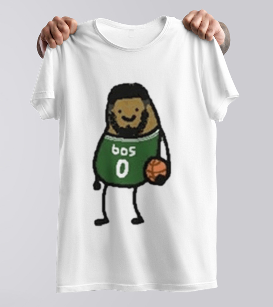 Boston Celtics Jayson Tatum Potatum Cartoon Basketball T-Shirt