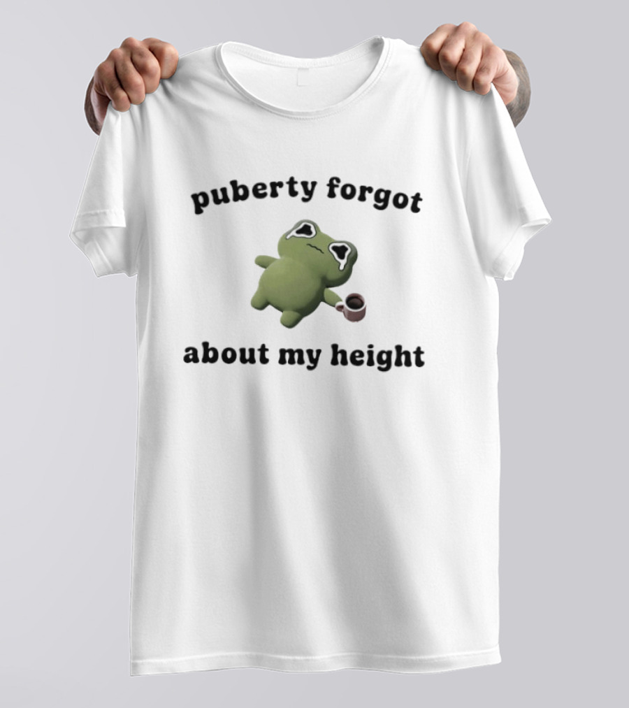 Puberty Forgot About My Height Frog Coffee Humor T-Shirt