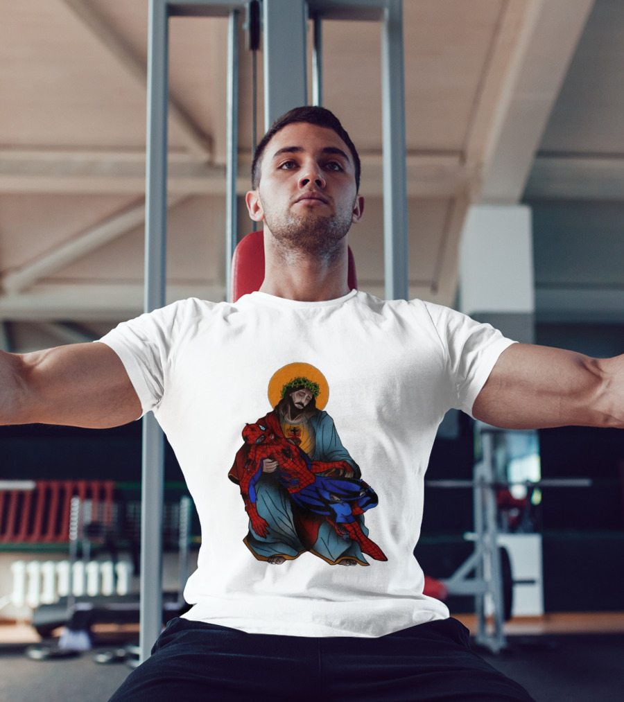 Spider Man Jesus Pieta Marvel T-Shirt