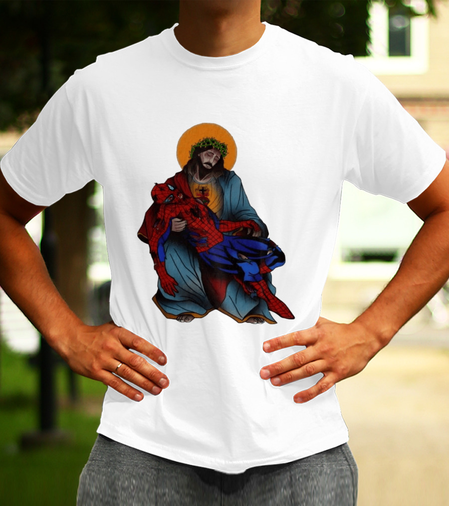 Spider Man Jesus Pieta Marvel T-Shirt