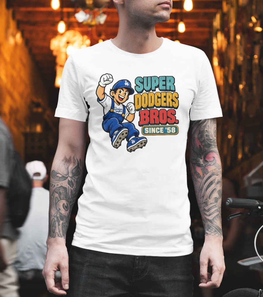 Los Angeles Dodgers Super Bros Since '58 T-Shirt