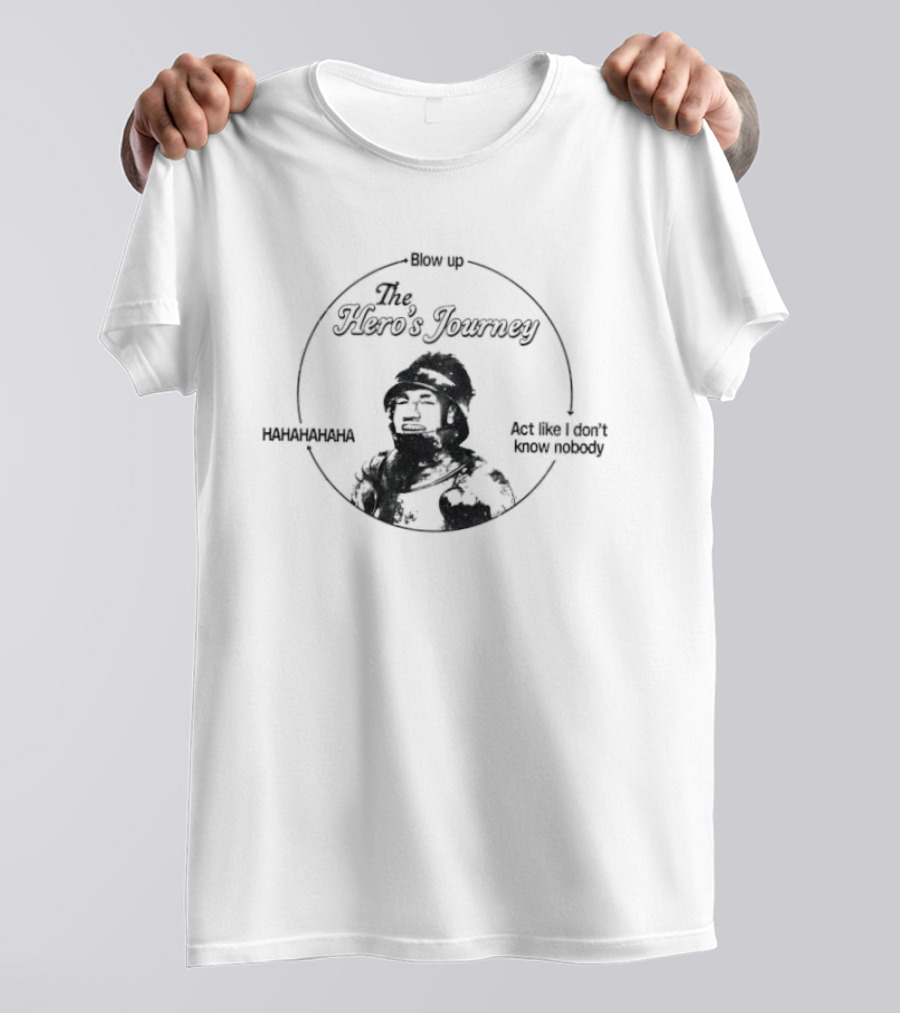 The Hero's Journey Blow Up Hanuman Act Like I Don't Know Nobody Meme T-Shirt