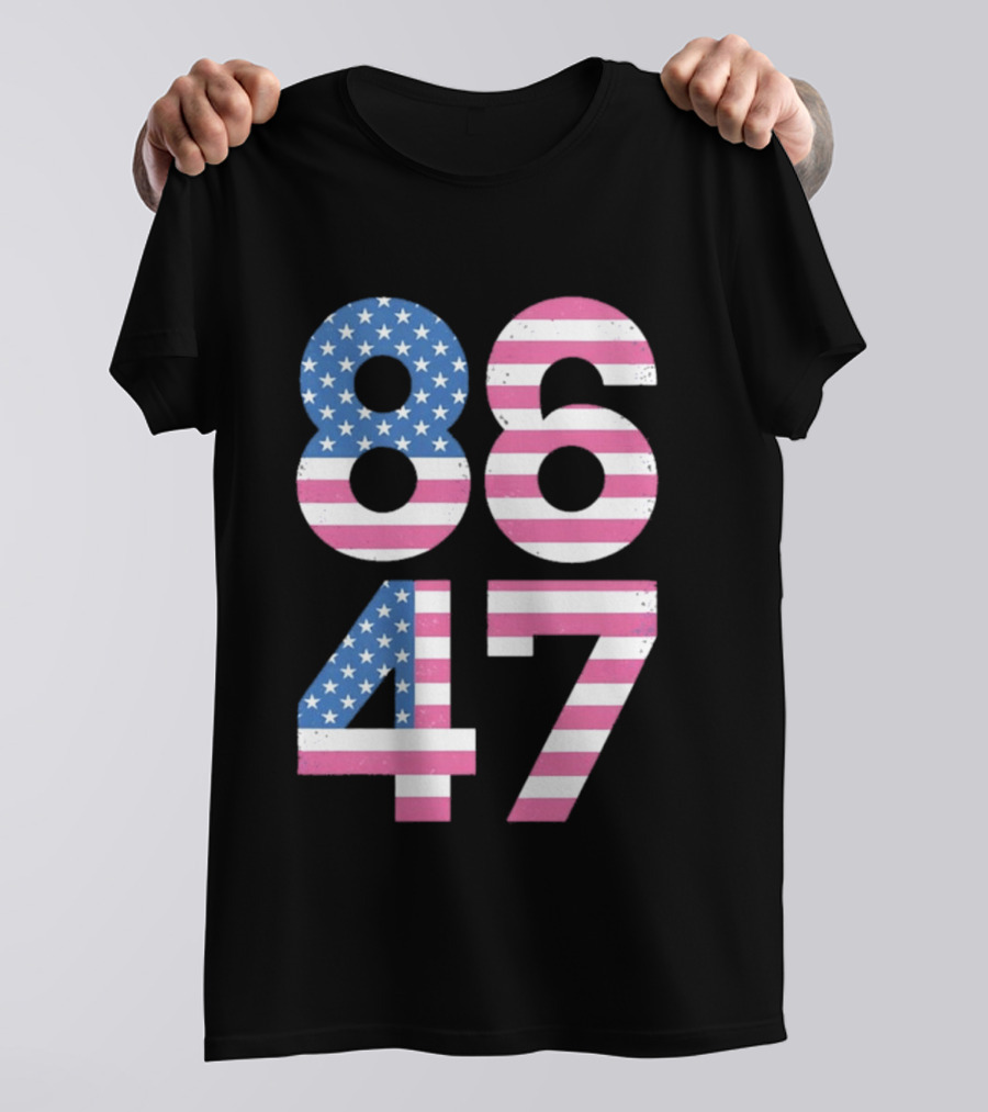 8647 Resist 86 47 American Flag USA 4th Of July T-Shirt
