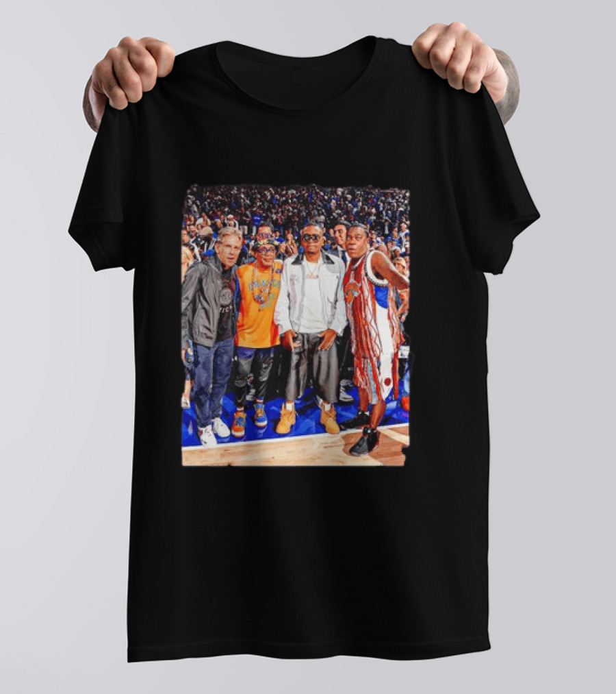 Ben Stiller Spike Lee Nas Tracy Morgan New York Knicks Courtside Celebrities T-Shirt