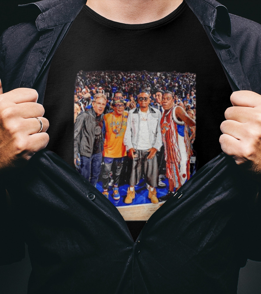 Ben Stiller Spike Lee Nas Tracy Morgan New York Knicks Courtside Celebrities T-Shirt