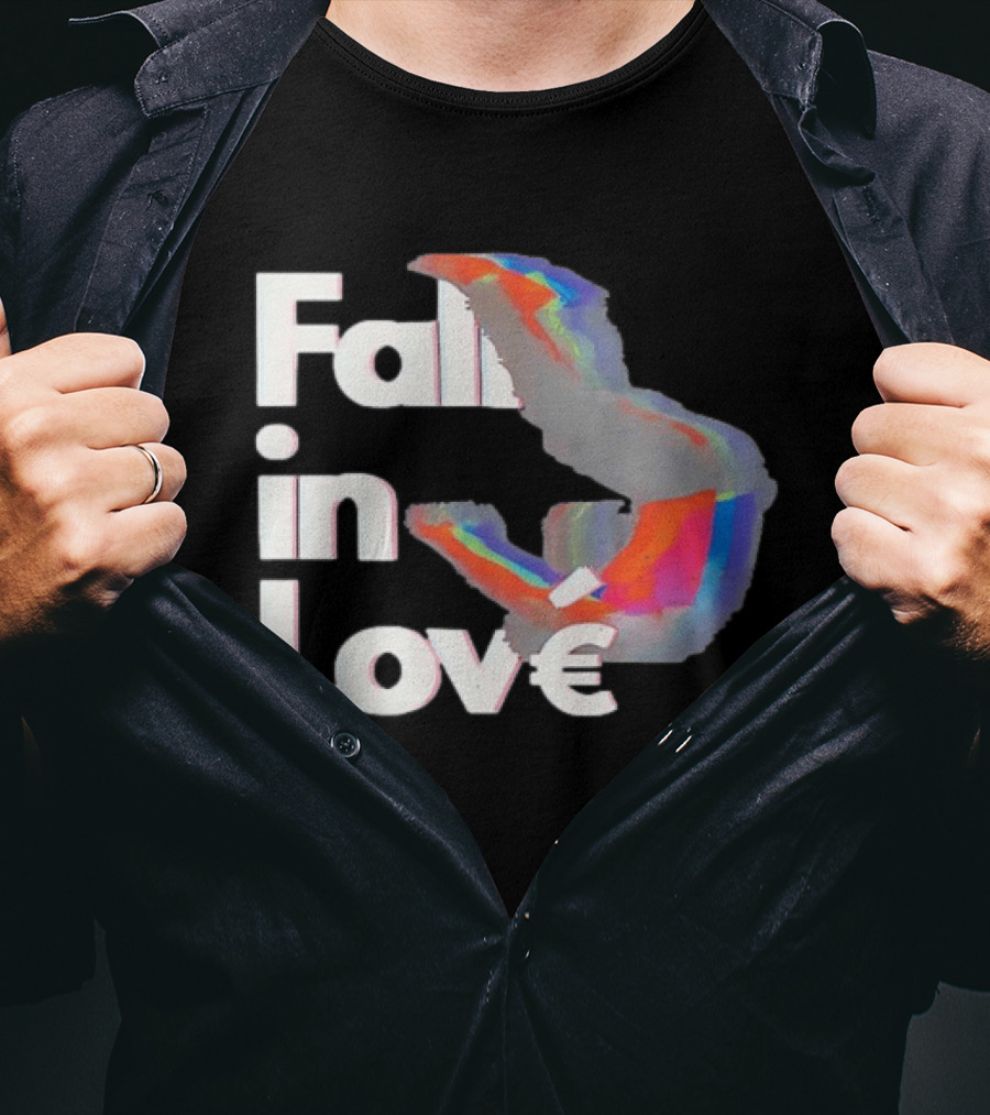 Fall In Love Rainbow Abstract T-Shirt