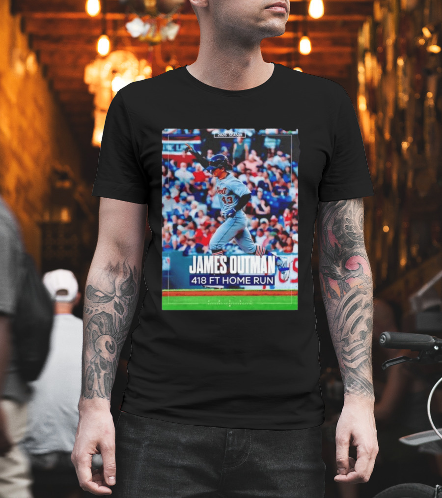 James Outman 2026 Season Detroit Tigers 418 FT Home Run T-Shirt