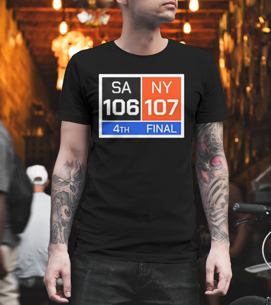 New York 107 Vs SA 106 4th Final Historic Comeback Victory T-Shirt