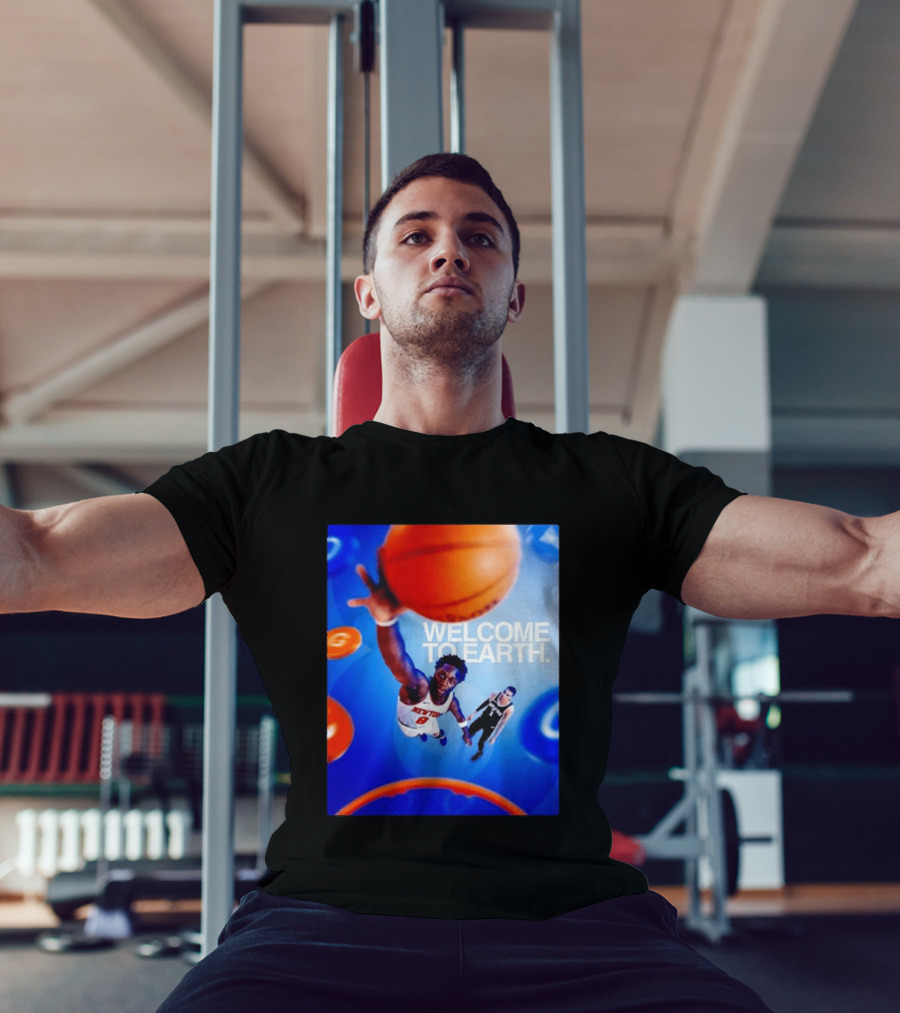 OG Anunoby New York Knicks Welcome To Earth Basketball Moment T-Shirt