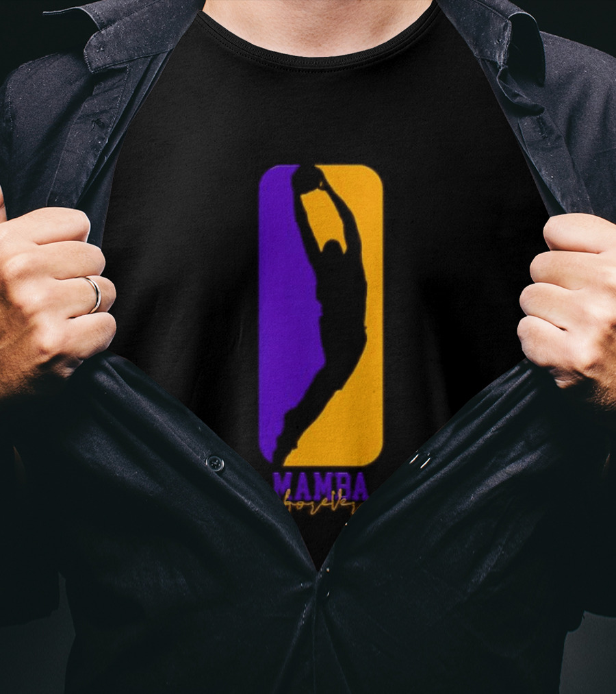 Mamba Forever Purple Gold Basketball Legend T-Shirt