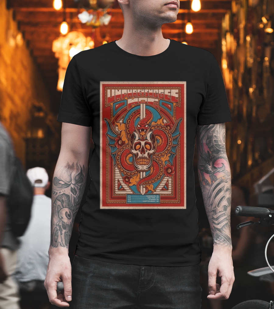Umphrey's McGee Moe Tour 2026 Skull And Snake T-Shirt