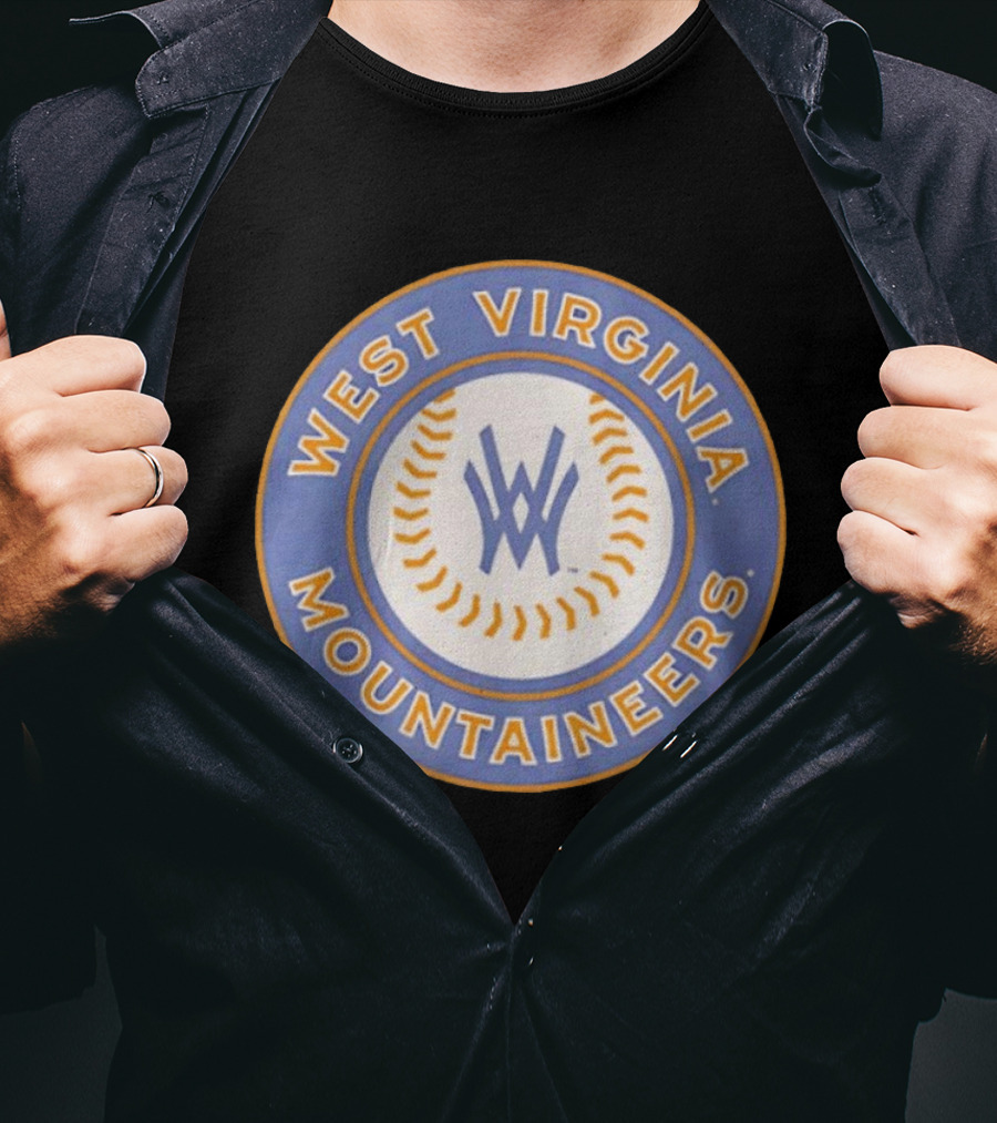 West Virginia Mountaineers NCAA Baseball Circular T-Shirt
