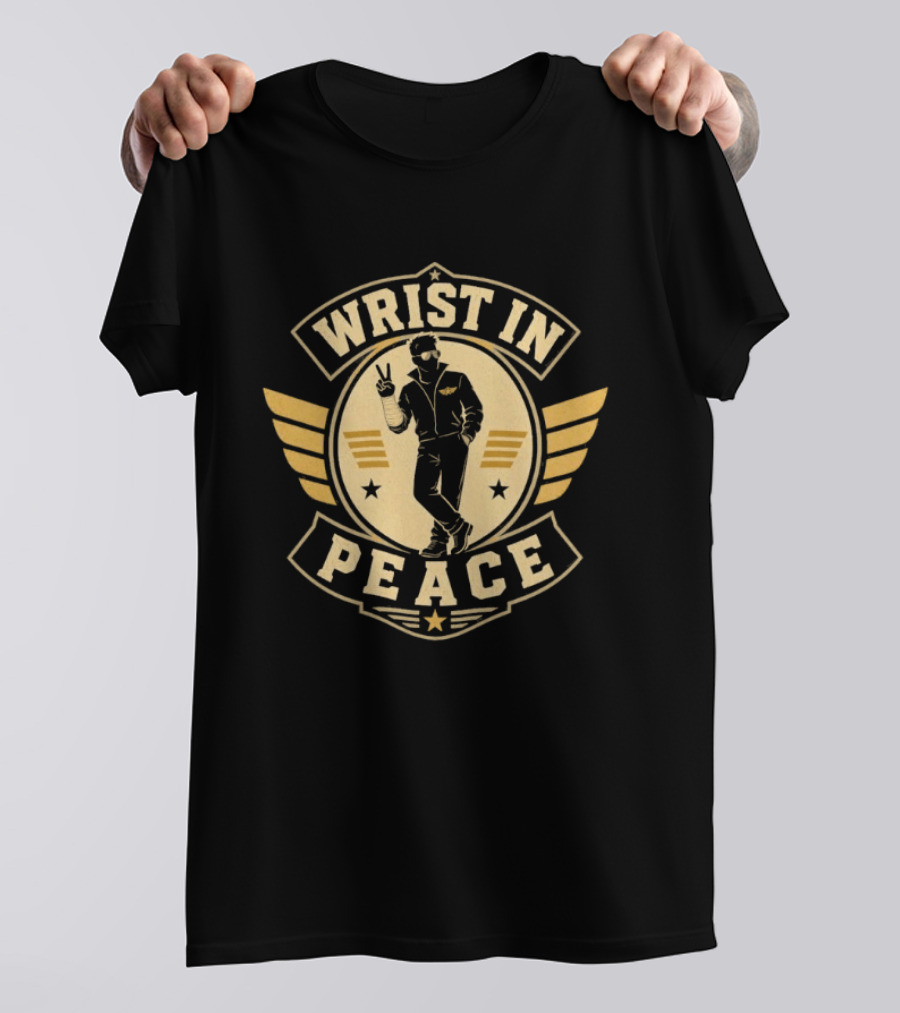 Wrist In Peace Wings Peace Gesture Star T-Shirt