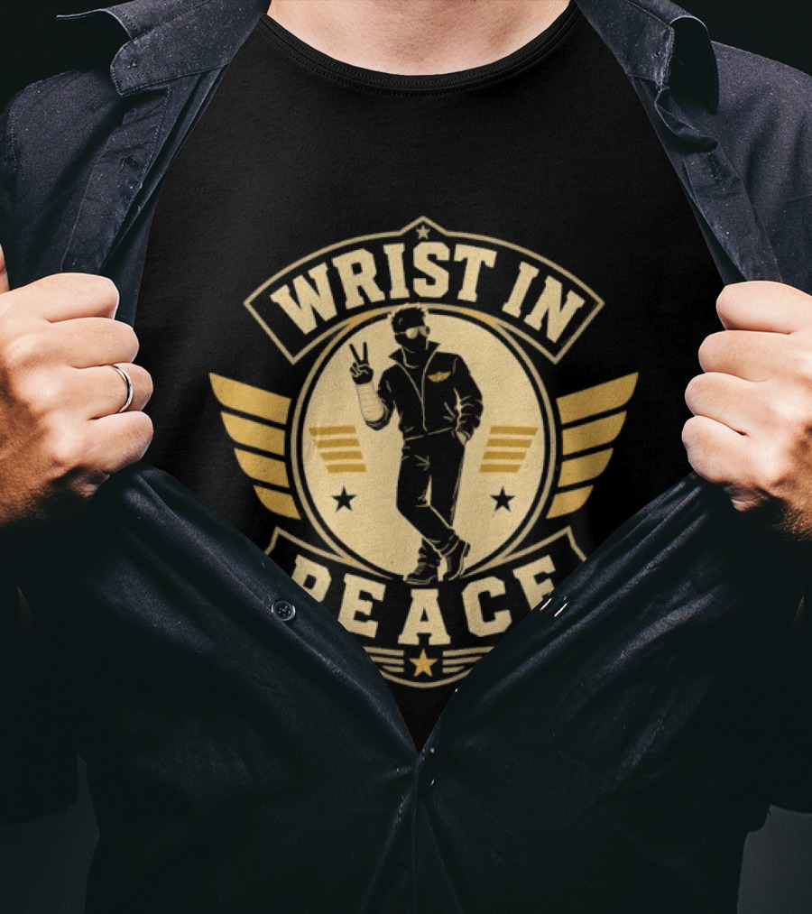 Wrist In Peace Wings Peace Gesture Star T-Shirt