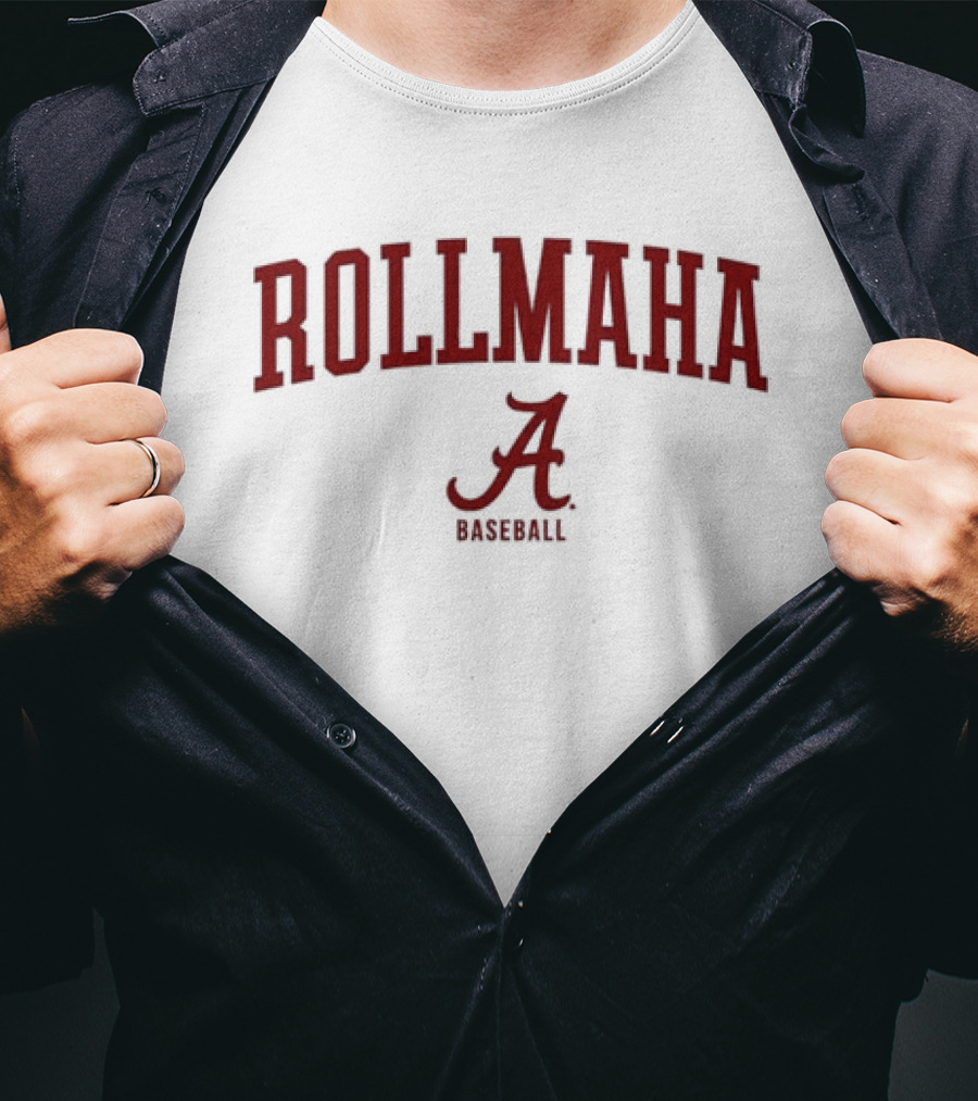 Alabama Crimson Tide Rollmaha Baseball Script A T-Shirt