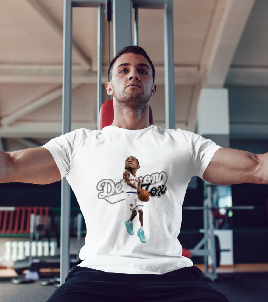 Deuce McBride New York Knicks NBA Player Caricature Determined Fox T-Shirt