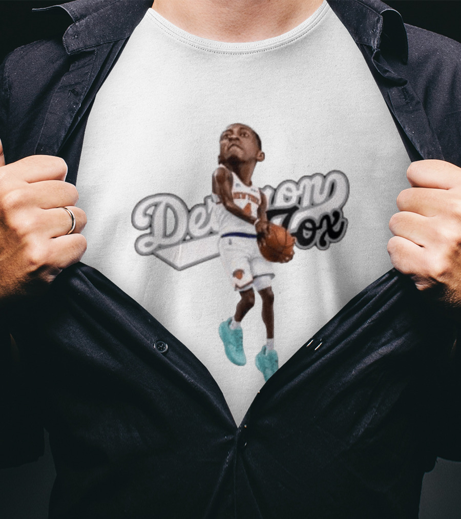 Deuce McBride New York Knicks NBA Player Caricature Determined Fox T-Shirt