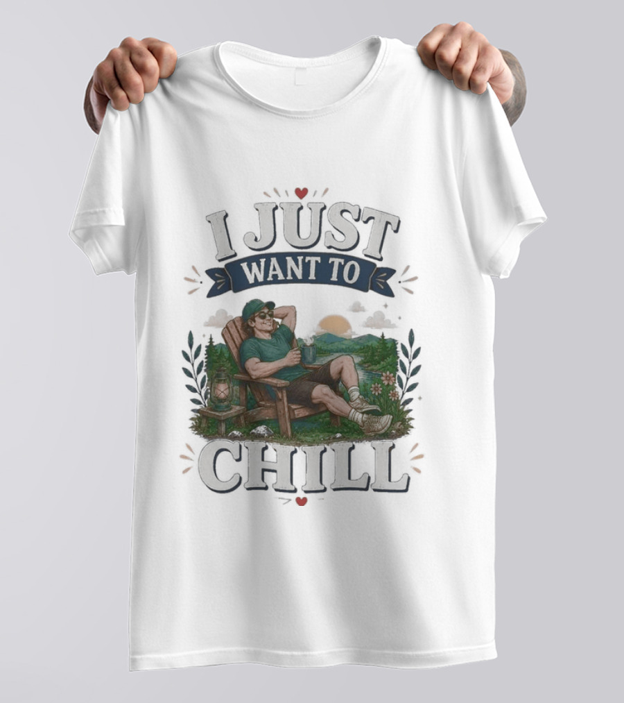 I Just Want To Chill Sunset Relaxation Scene T-Shirt