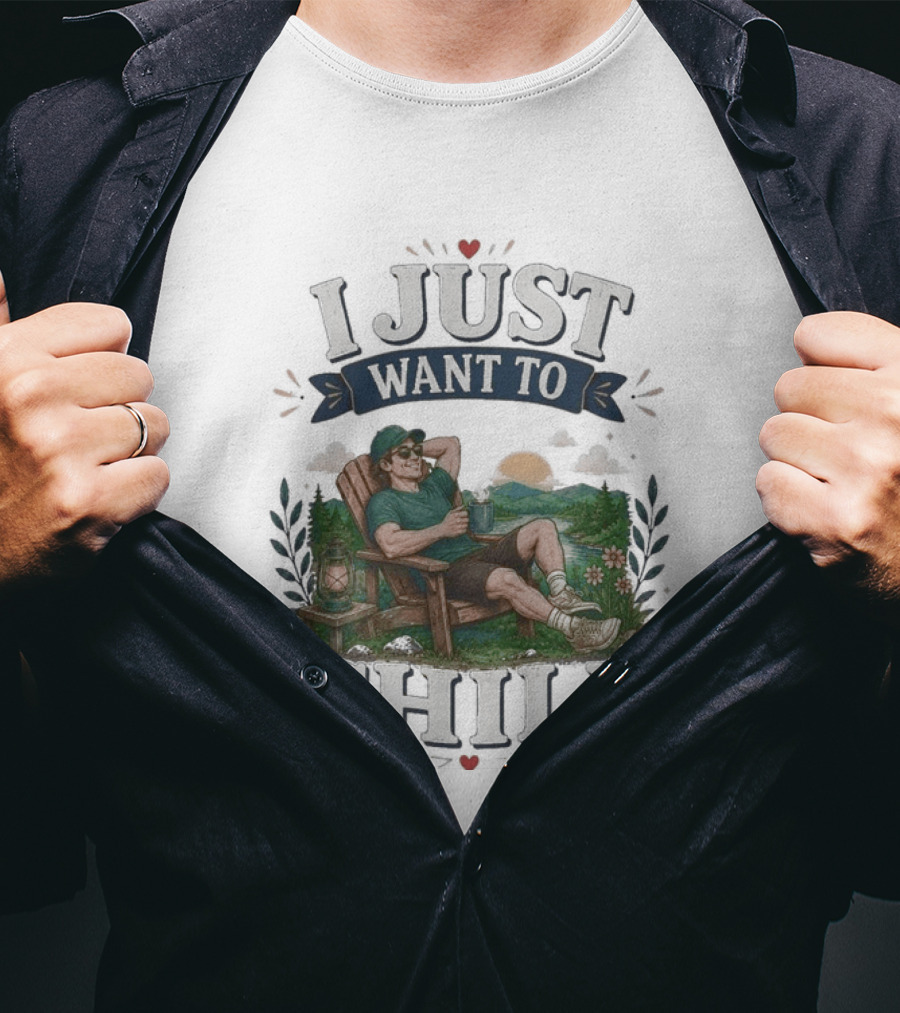 I Just Want To Chill Sunset Relaxation Scene T-Shirt