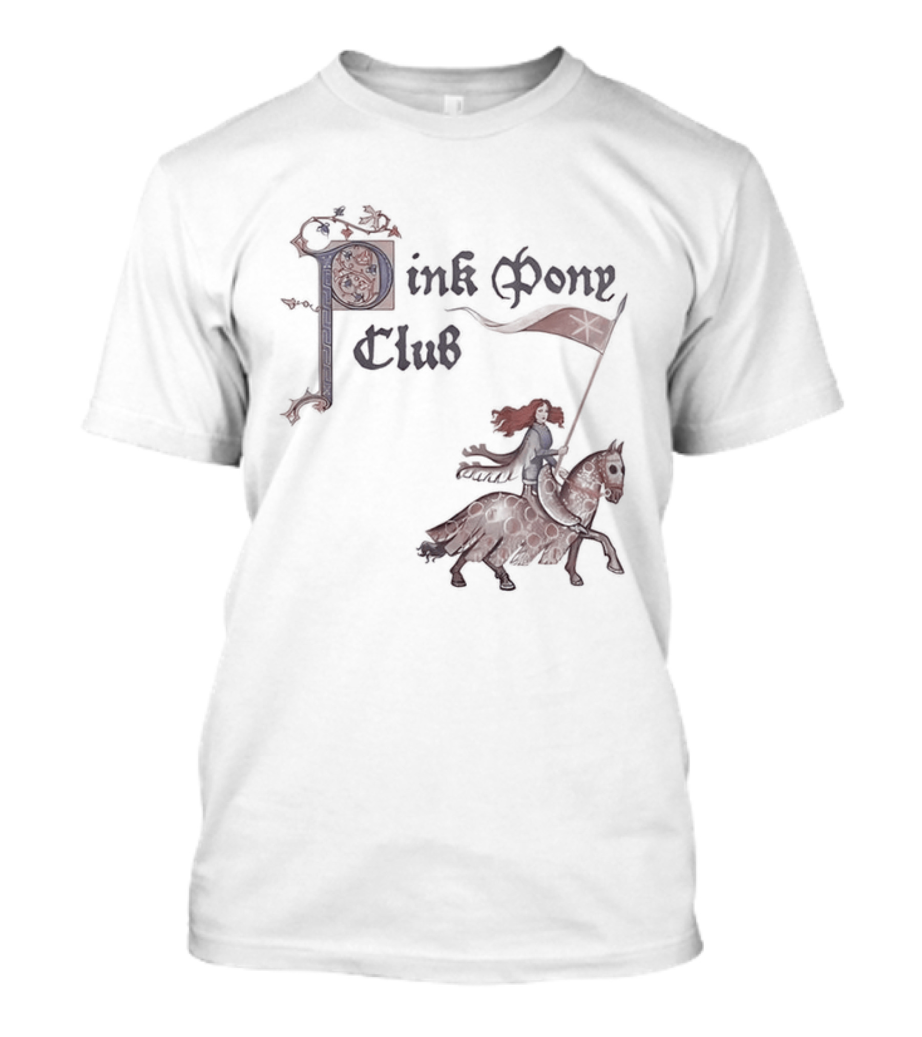 Pink Pony Club Chappell Roan Medieval Horse Rider T-Shirt