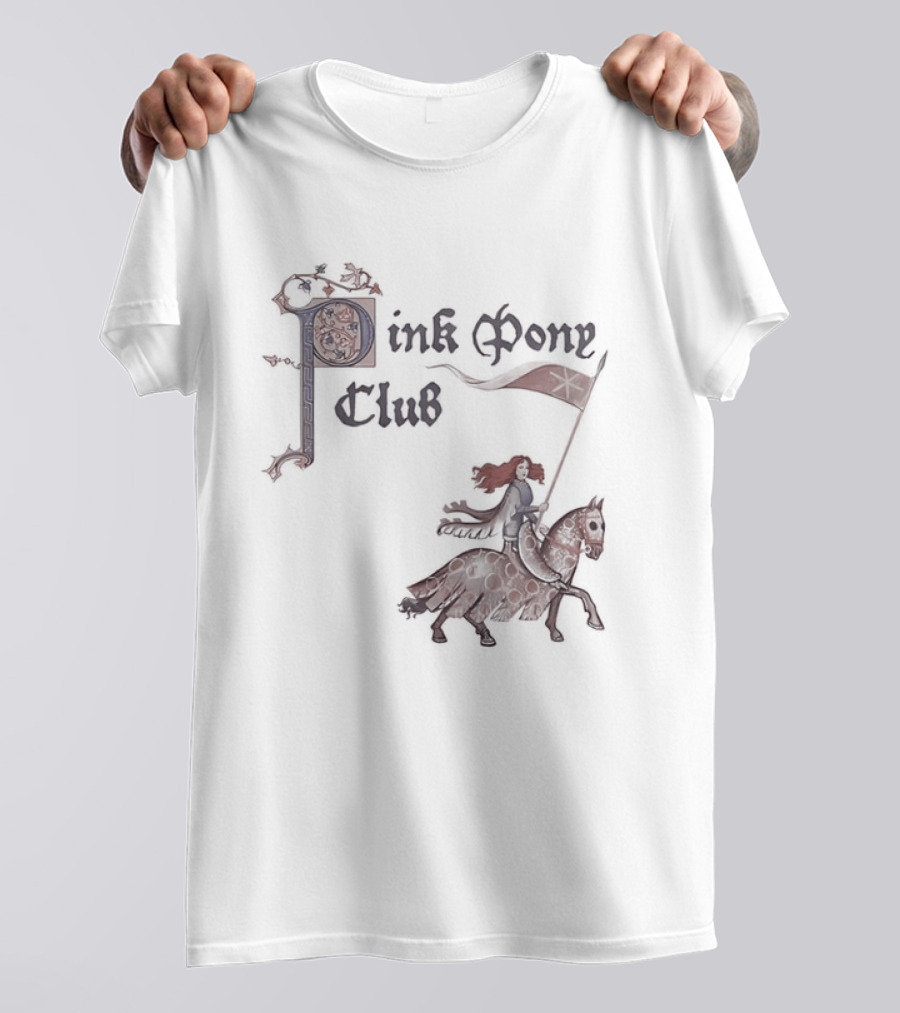 Pink Pony Club Chappell Roan Medieval Horse Rider T-Shirt