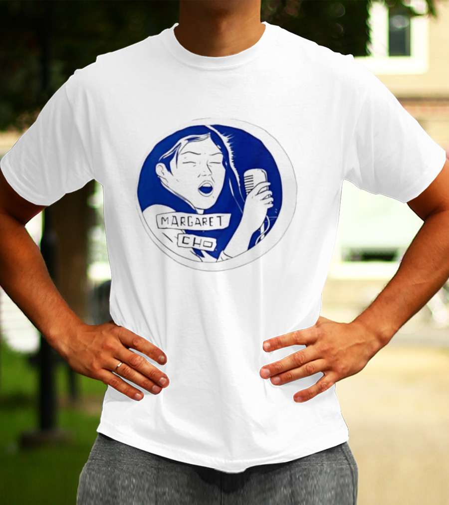 Margaret Cho Comedian Ink Sketch Microphone Drawing T-Shirt