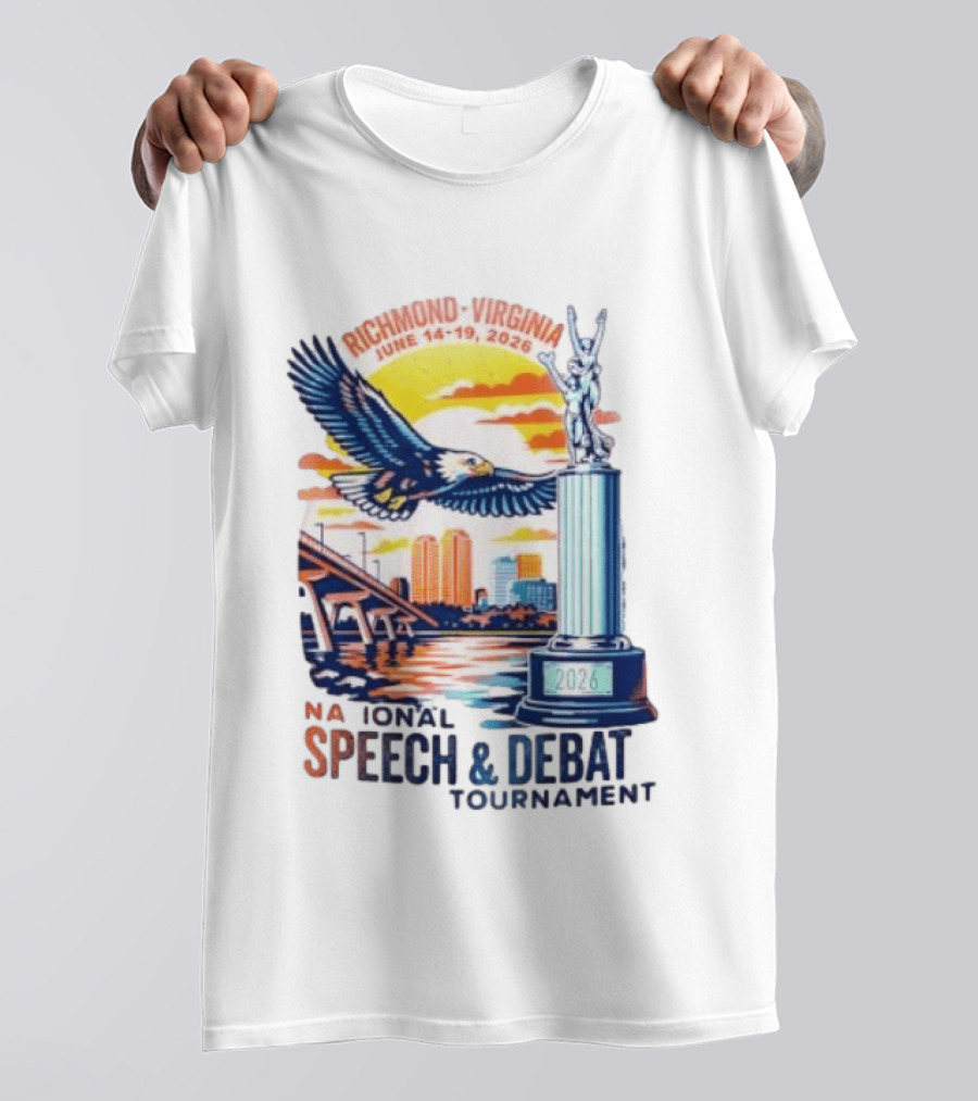 Richmond Virginia National Speech And Debate Tournament June 14 19 2026 Eagle Bridge Statue T-Shirt