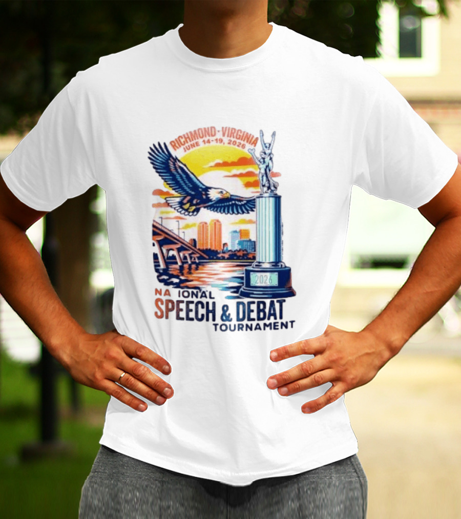 Richmond Virginia National Speech And Debate Tournament June 14 19 2026 Eagle Bridge Statue T-Shirt
