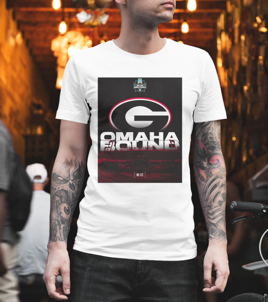 Georgia Bulldogs Omaha Bound College World Series Baseball Hoover Alabama T-Shirt