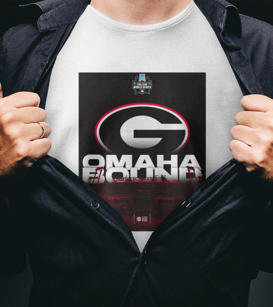 Georgia Bulldogs Omaha Bound College World Series Baseball Hoover Alabama T-Shirt
