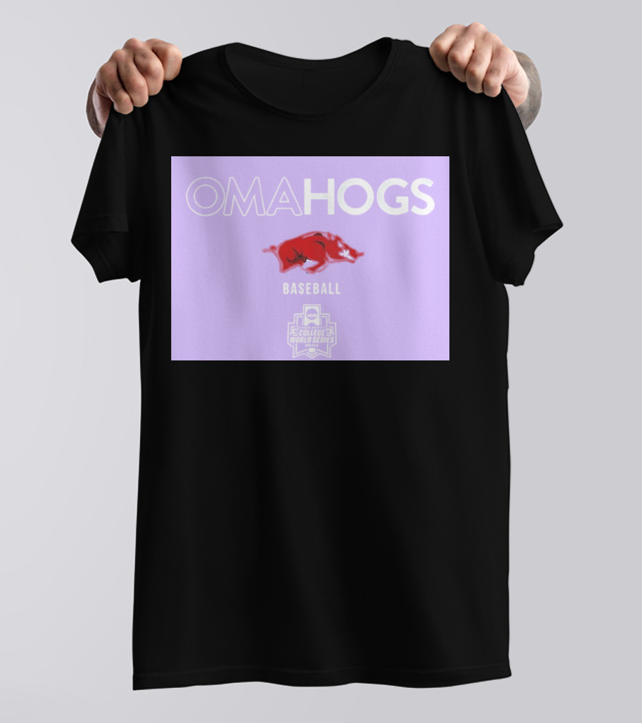 Omahogs Baseball Arkansas 2026 NCAA College World Series T-Shirt