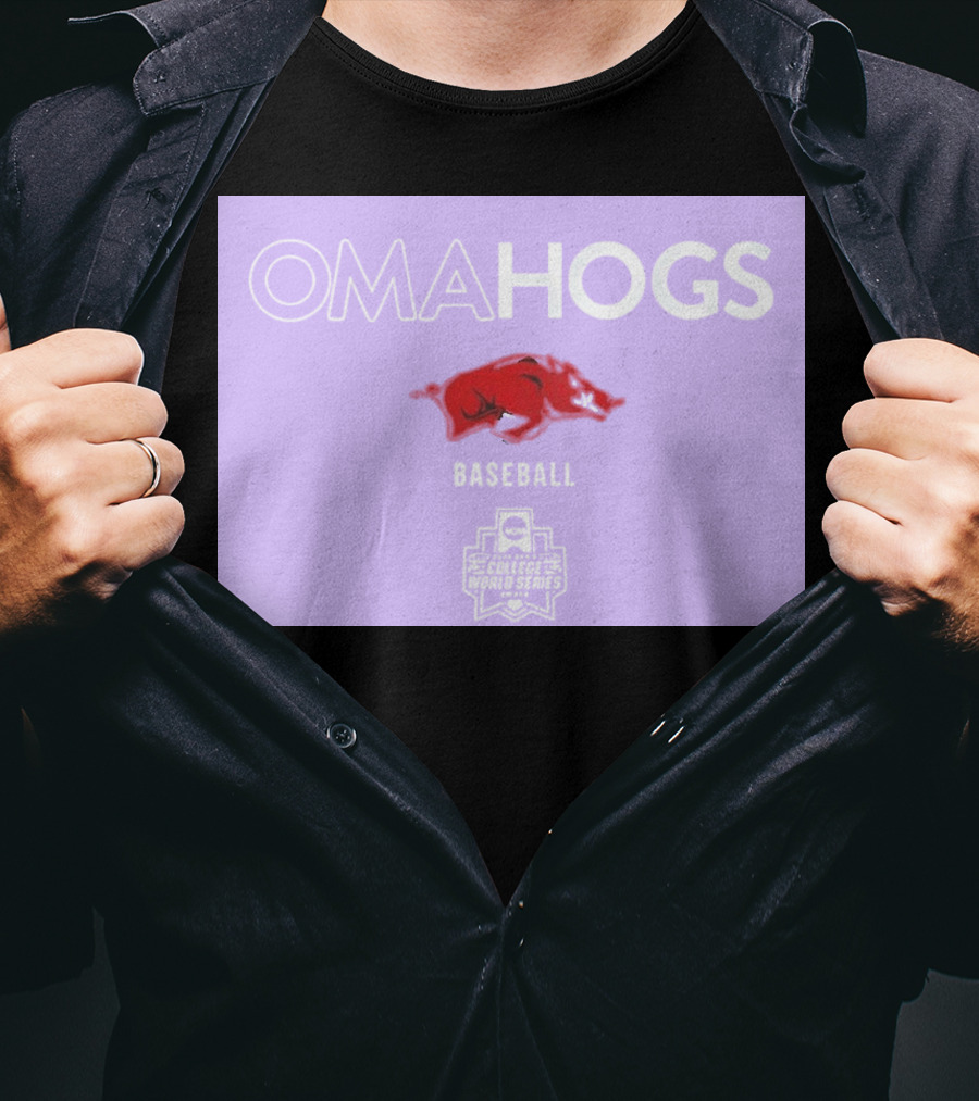 Omahogs Baseball Arkansas 2026 NCAA College World Series T-Shirt