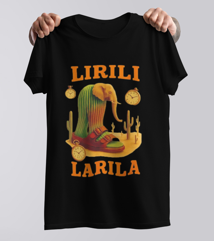 Lirili Larila Elephant Cactus Surreal Art Italian Brand T-Shirt