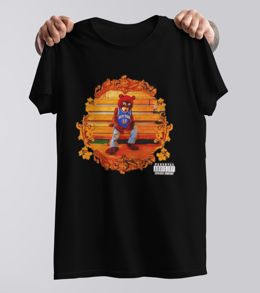 Jalen Brunson Kanye West Dropout Bear New York Knicks NBA Parody Album Cover T-Shirt