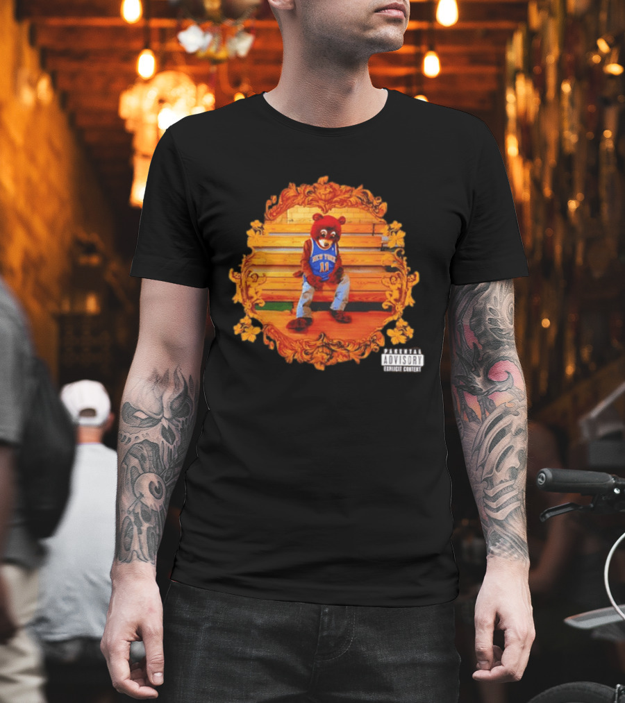 Jalen Brunson Kanye West Dropout Bear New York Knicks NBA Parody Album Cover T-Shirt