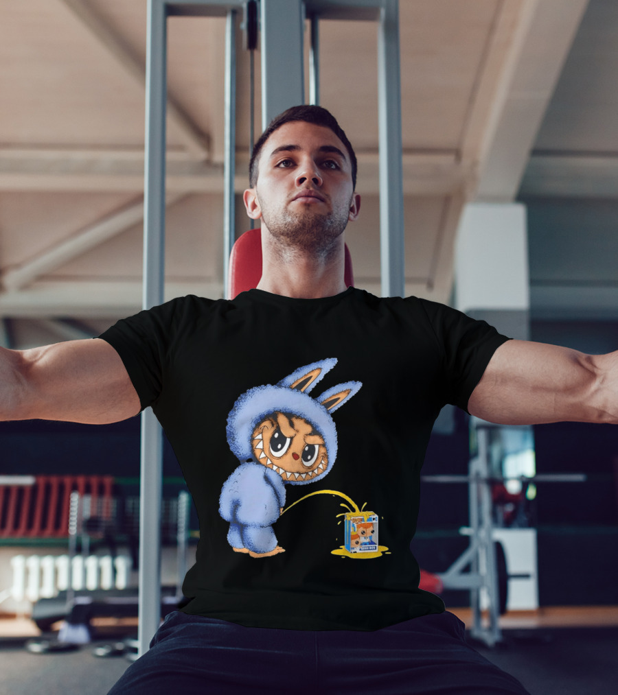Labubu Peeing On Pop Figures Juice Box Fun Concept T-Shirt