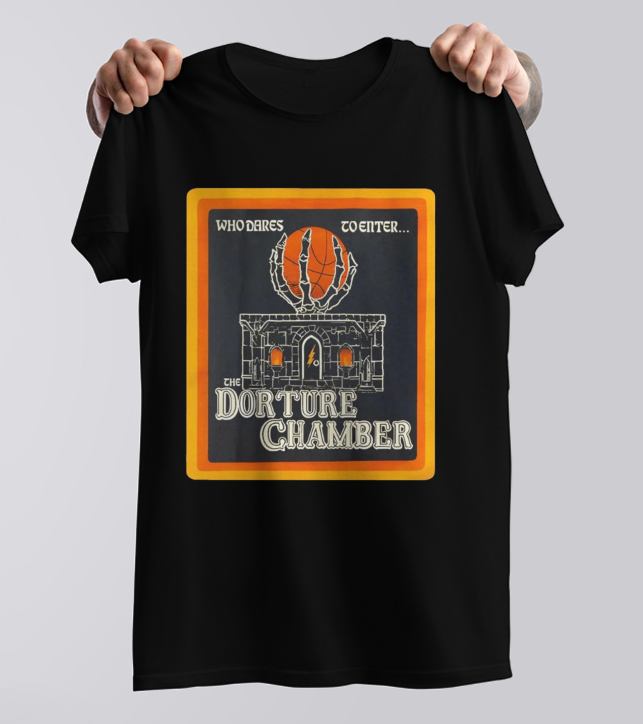 Who Dares To Enter The Dorture Chamber Basketball Spooky Castle T-Shirt
