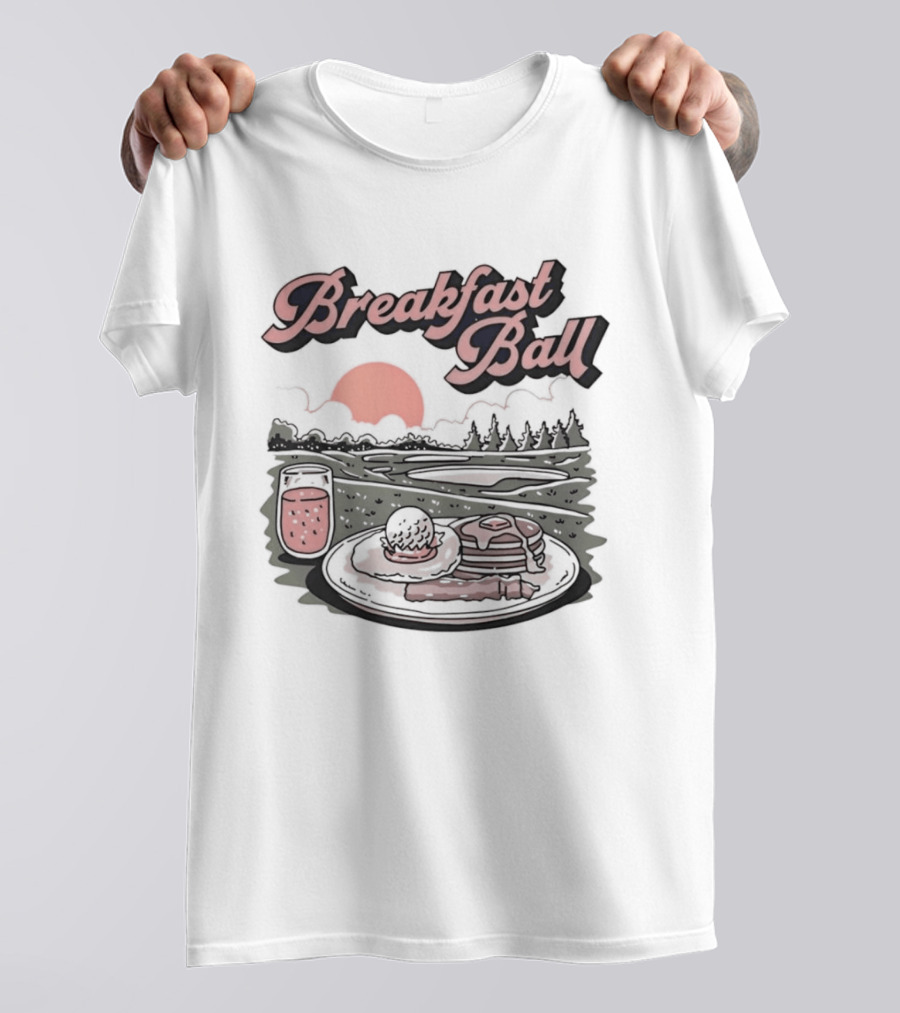 Breakfast Ball Pancakes Sunrise Golf Course T-Shirt