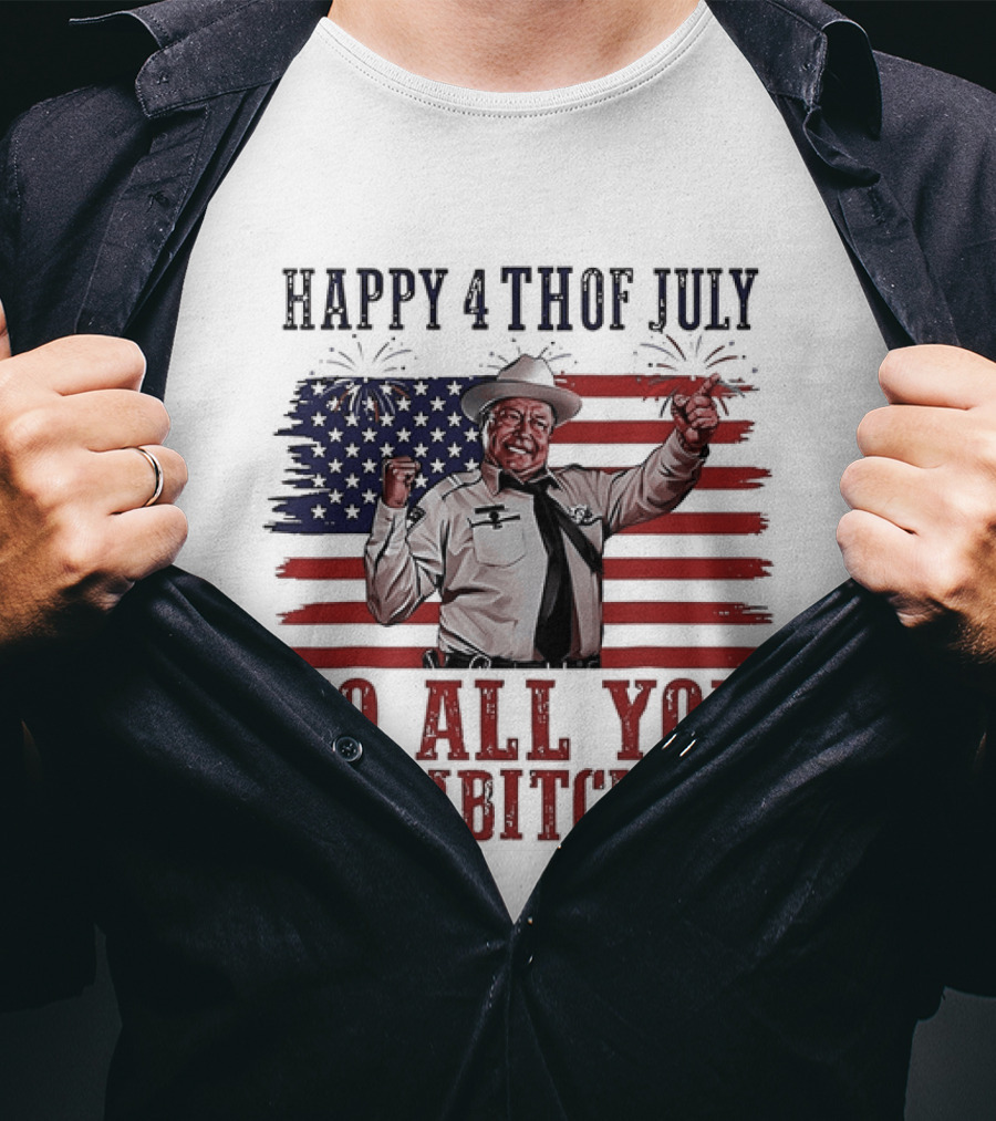 Happy 4th Of July To All You Sumbitches American Flag 2026 T-Shirt