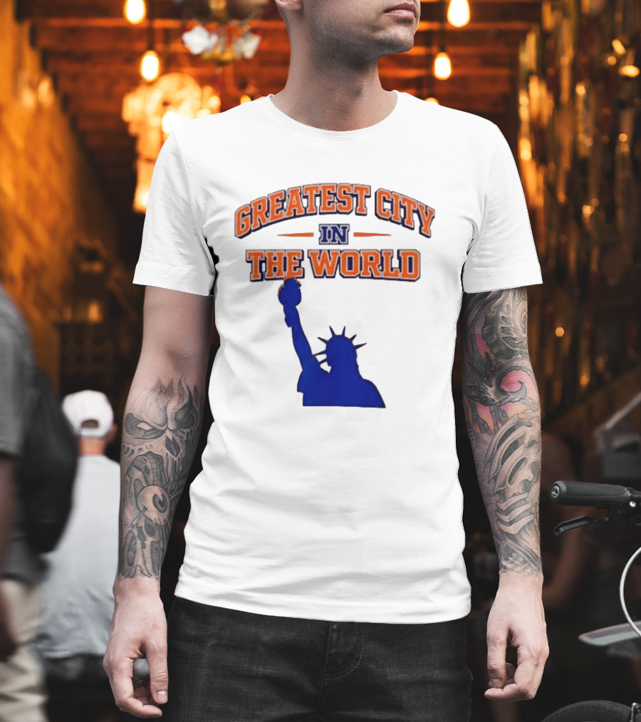 Greatest City In The World New York Knicks Statue Of Liberty T-Shirt