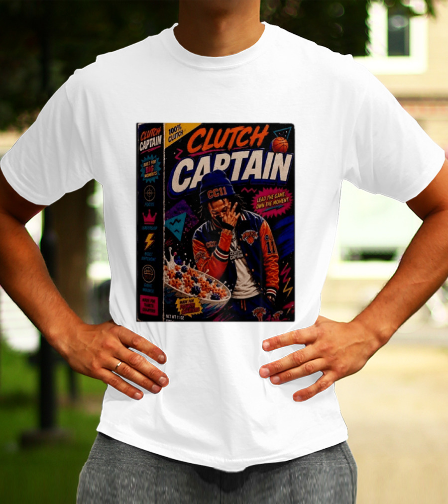 Jalen Brunson New York Knicks Clutch Captain Lead The Game Own The Moment 100% Clutch T-Shirt