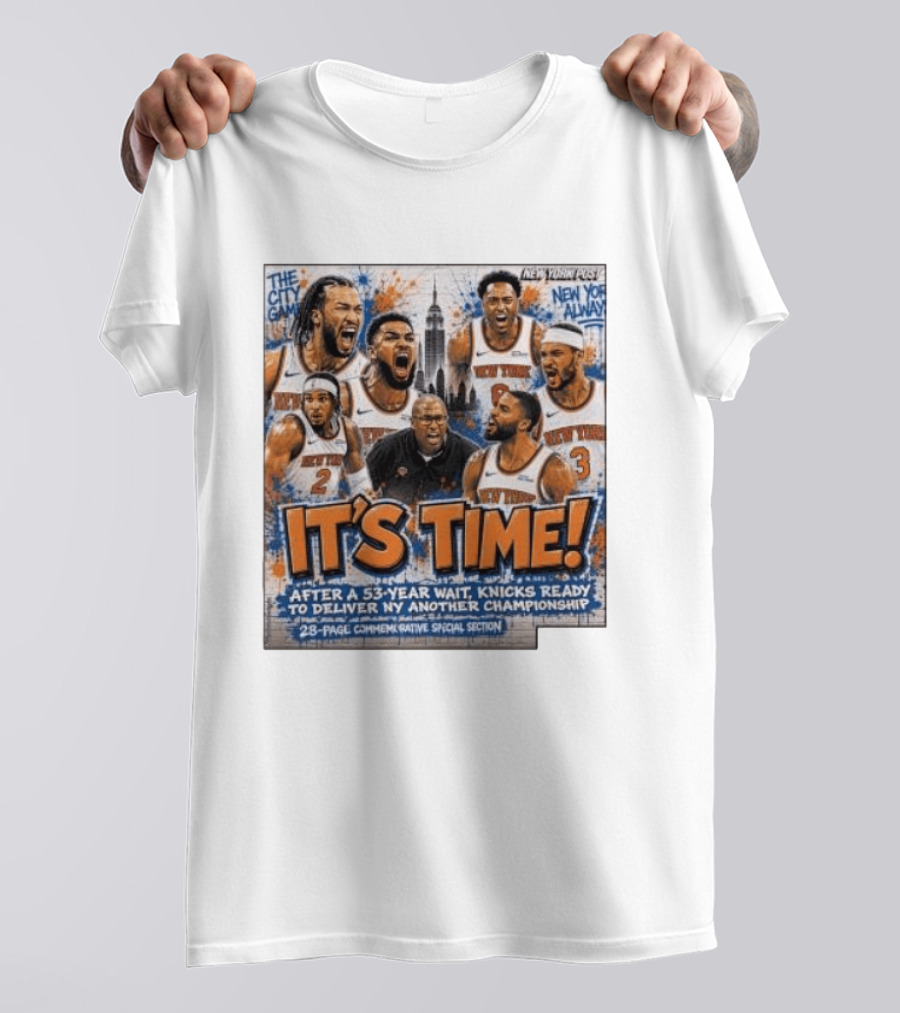 New York Knicks Time Championship Celebration City Game 53 Year Wait T-Shirt
