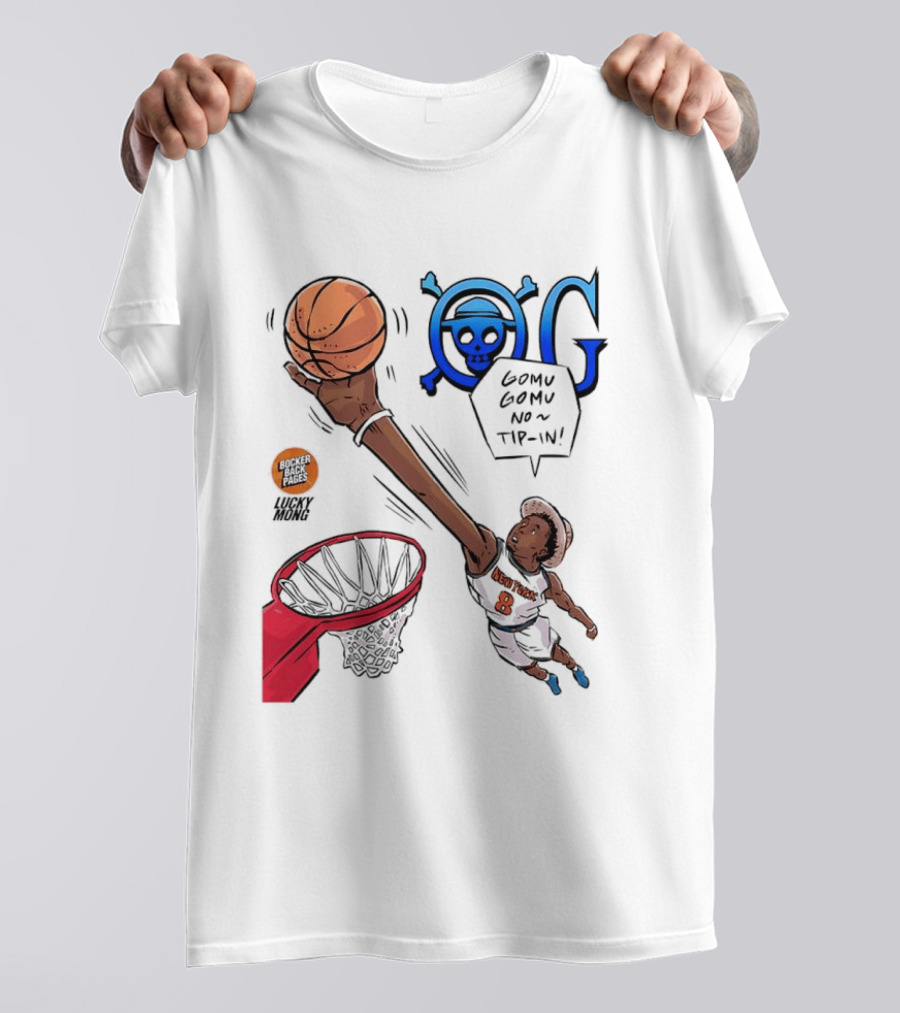 Kemba Walker New York Knicks Gomu Gomu No Tip In Basketball Manga T-Shirt