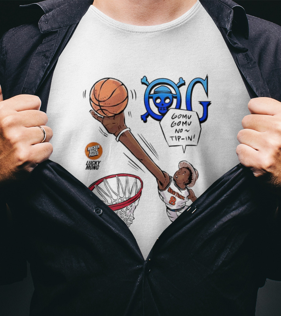 Kemba Walker New York Knicks Gomu Gomu No Tip In Basketball Manga T-Shirt