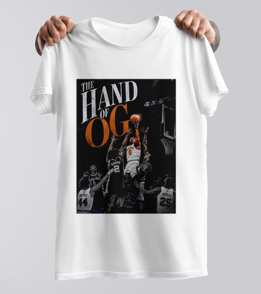 The Hand Of OG Anunoby New York Knicks NBA Basketball Player 2026 T-Shirt