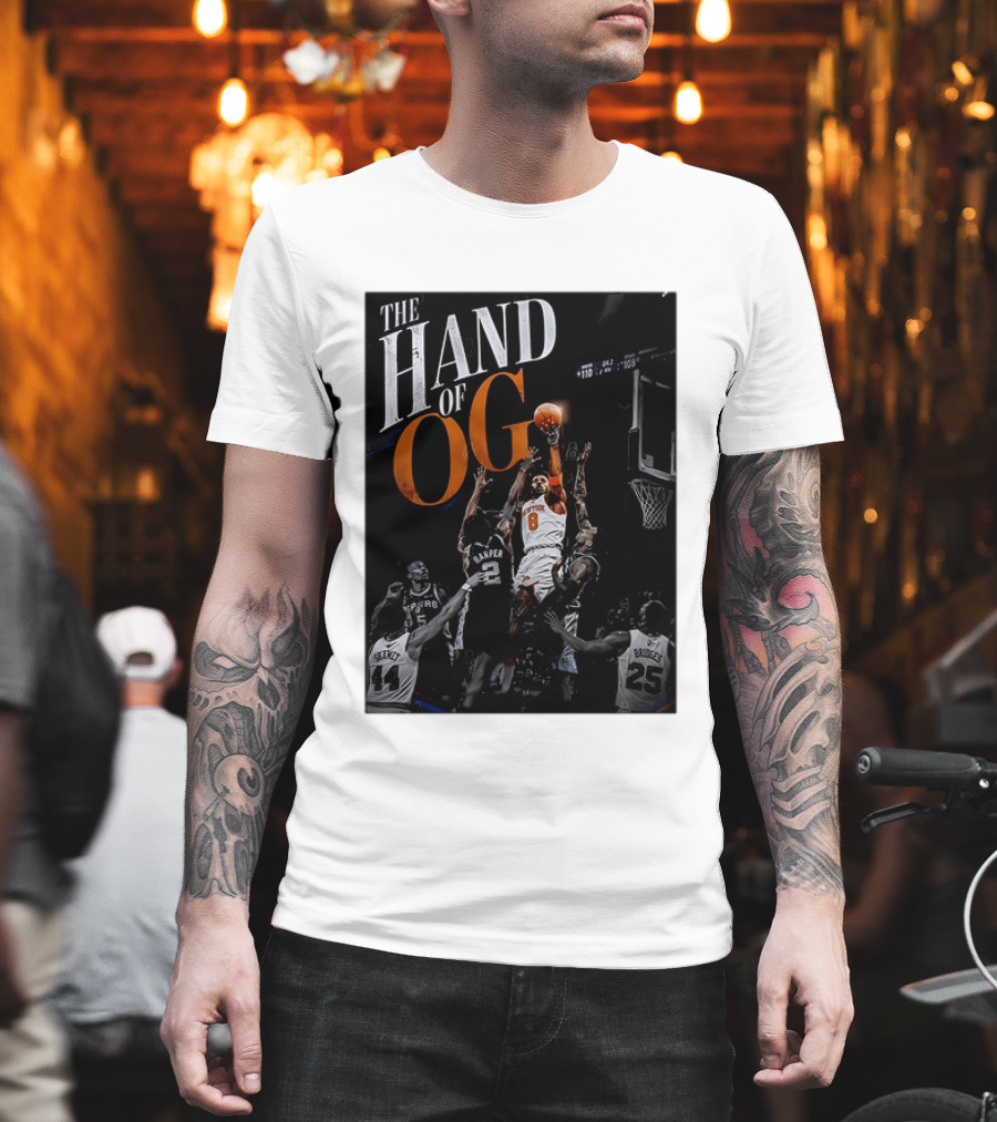 The Hand Of OG Anunoby New York Knicks NBA Basketball Player 2026 T-Shirt